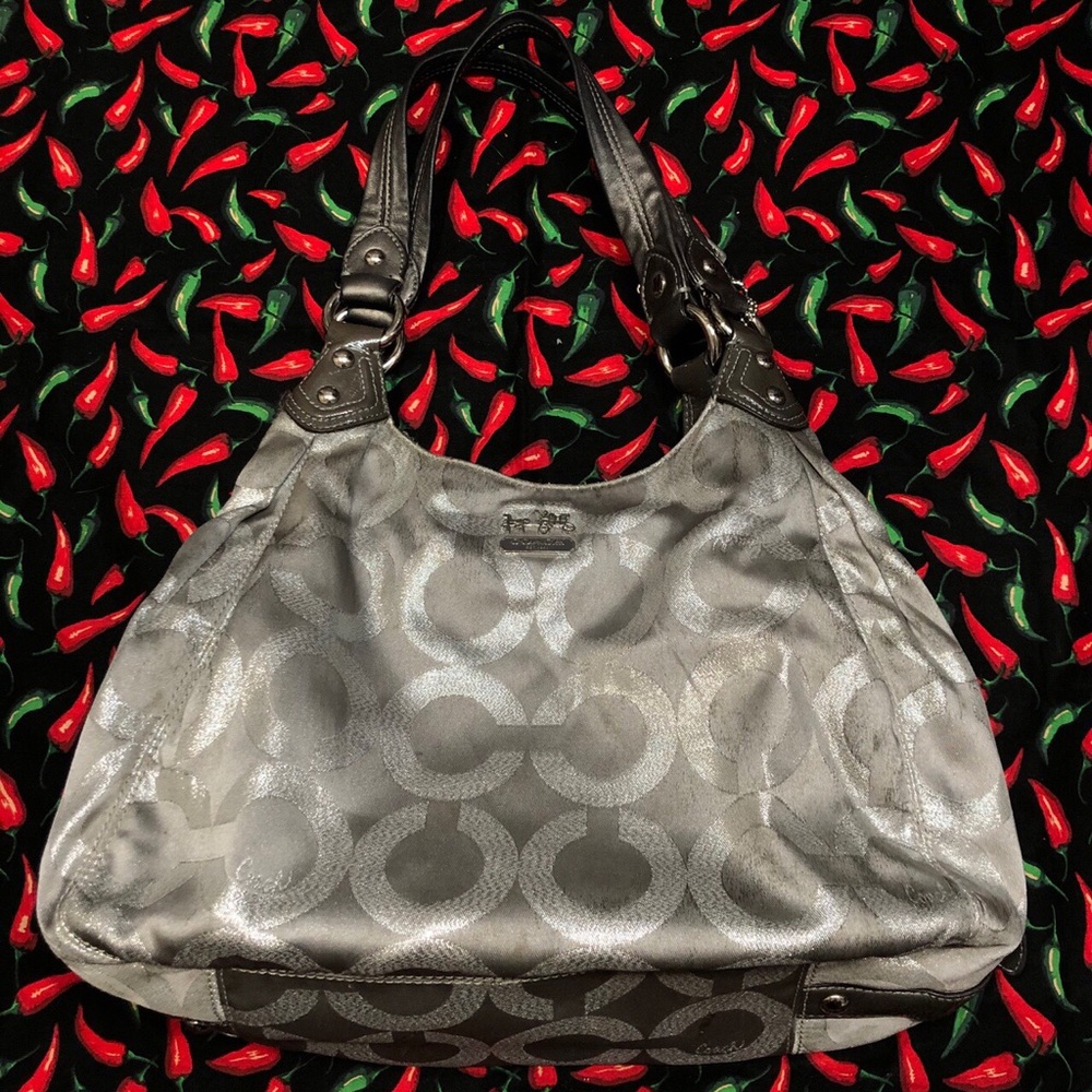 Authentic gray coach bag